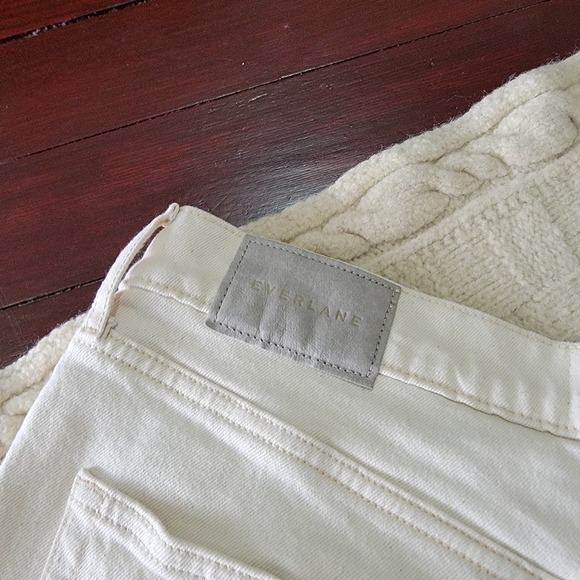 Everlane The Original Cheeky Jean size 32 Ankle Organic Cotton Ecru Ivory - Picture 11 of 12